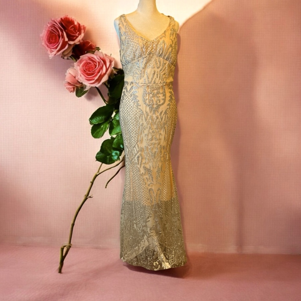 Glitter dress, gown  small custom
